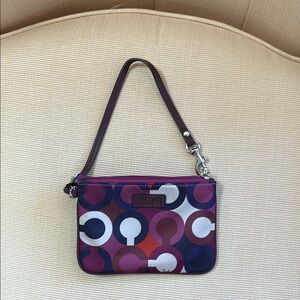 Coach Purple and Pink Clutch Wristlet